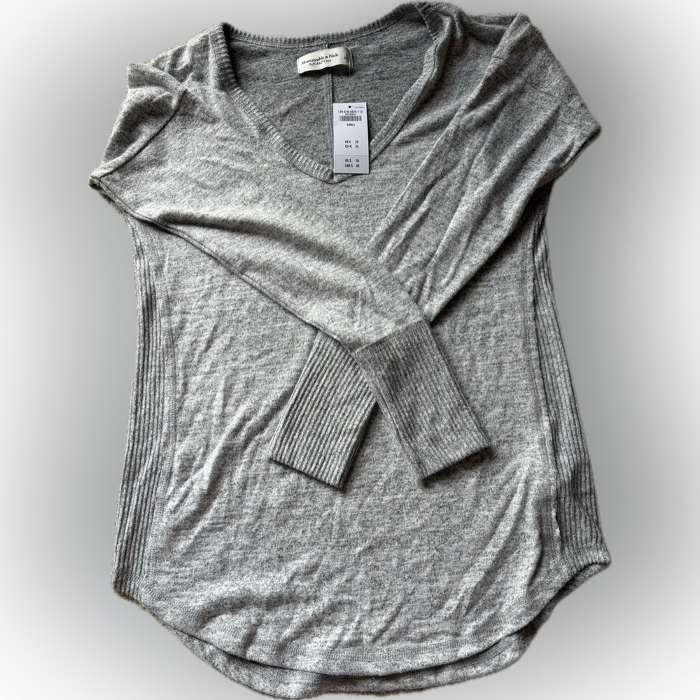 Gray V-Neck Sweater